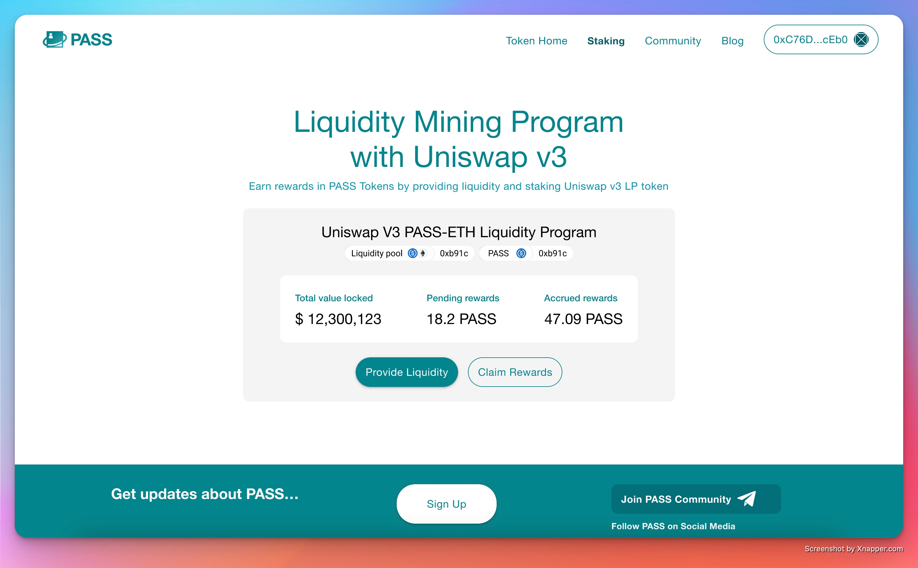Pass Club staking app