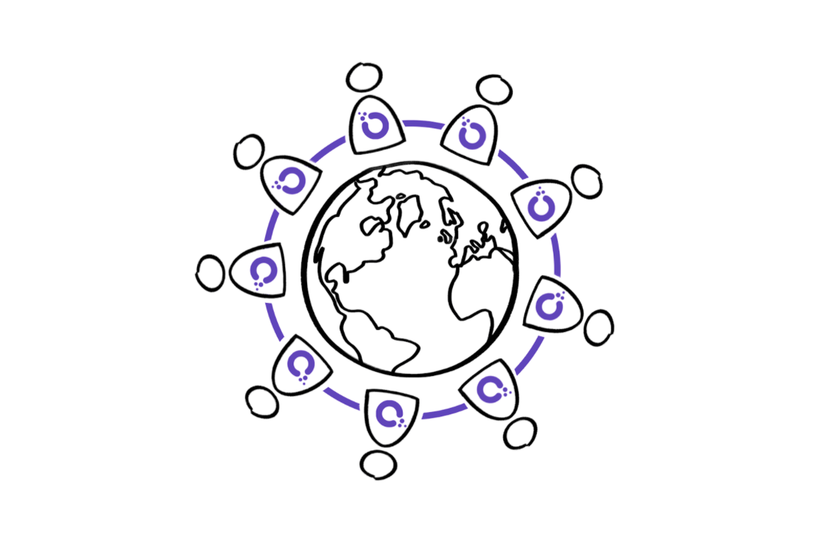 Diagram of the decentralized Orchid VPN network